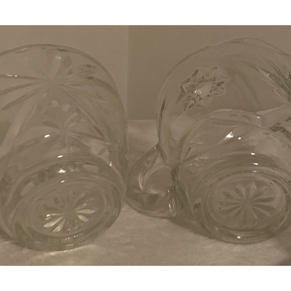 Vintage Anchor Hocking “Star of David” Creamer and Sugar Bowl with Lid - Picture 8 of 8